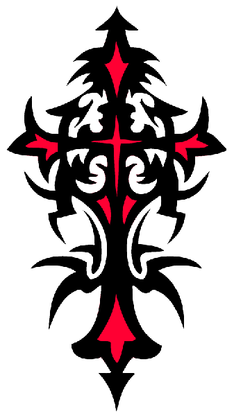 Tribal Cross Tattoos - Photos & Flash, all styles and positions