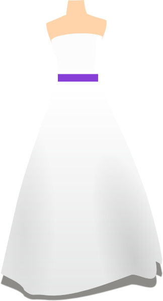 Simple Purple Wedding Dress clip art - vector clip art online ...