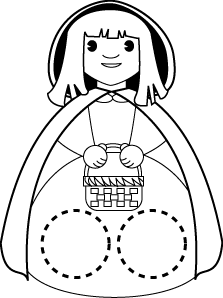 Little red riding hood finger puppet template