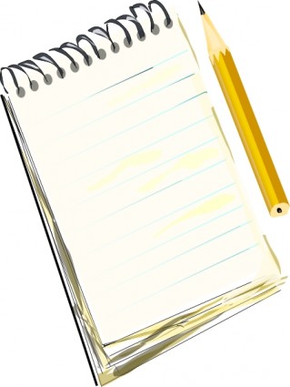 Notepad Pencil clip art Free vector in Open office drawing svg ...
