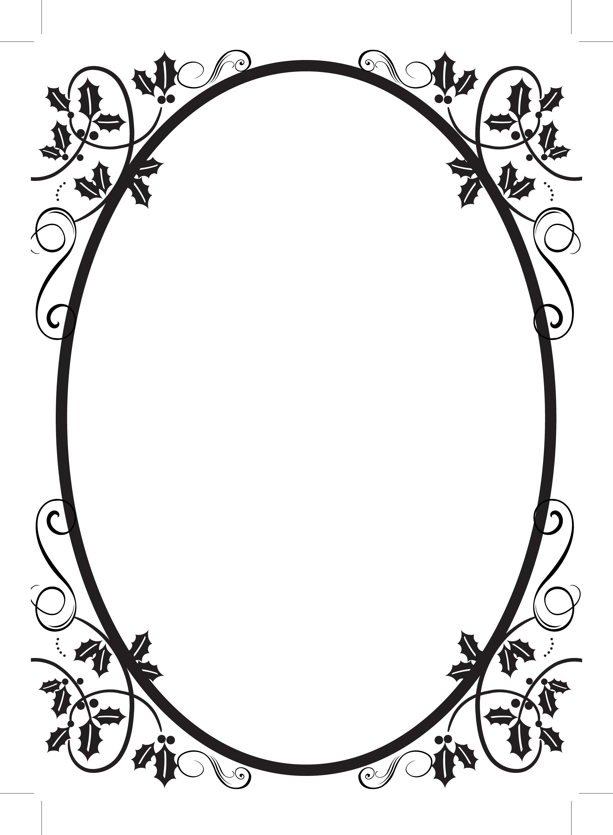 Vector Oval Borders Clipart