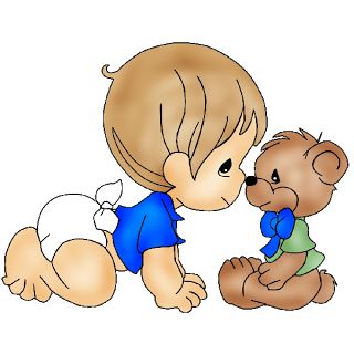Crawling baby boy clipart