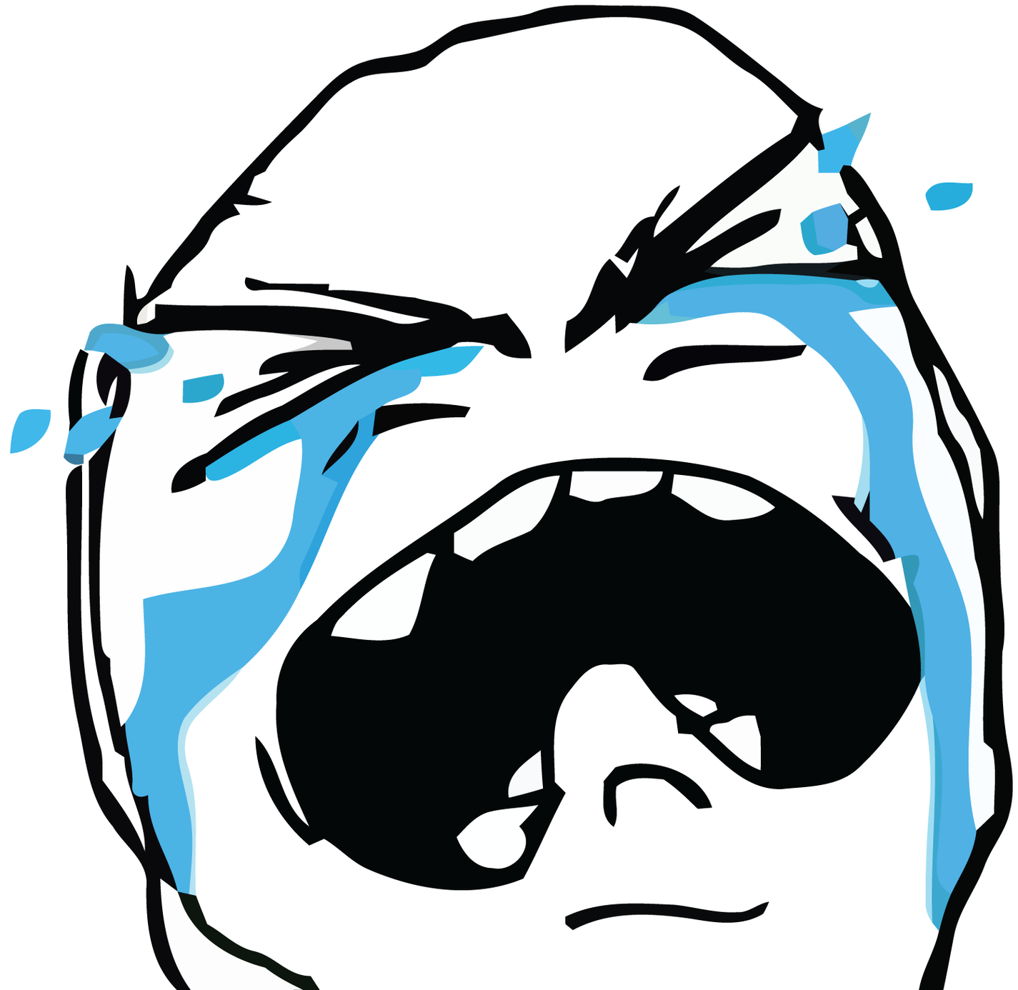 Cartoon Sad Face Crying Clipart - Free to use Clip Art Resource