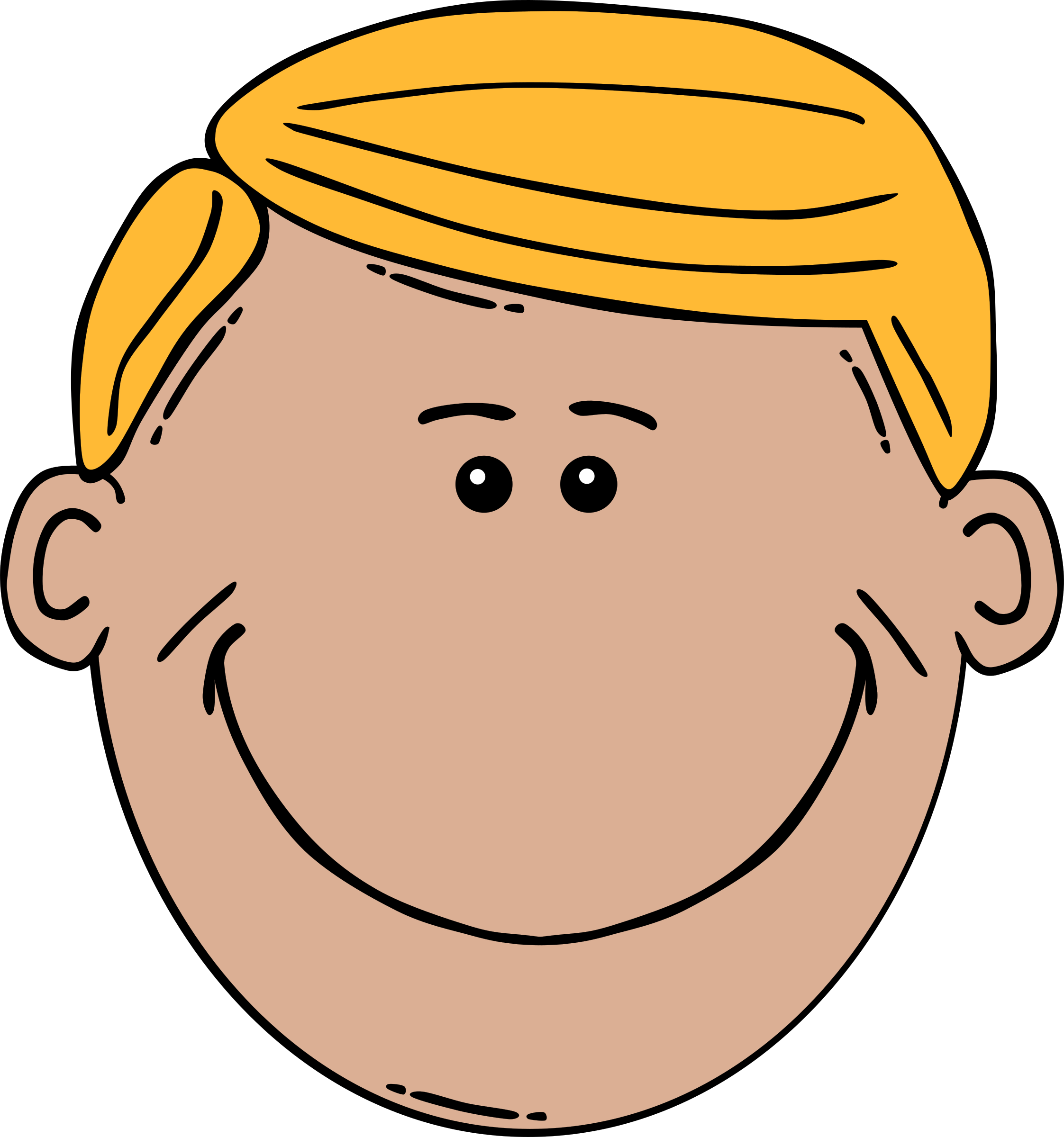 Clipart - Man Face Cartoon