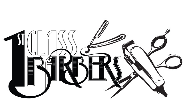 Barber shop graphic design - 1st class barbers - Denver Print ...