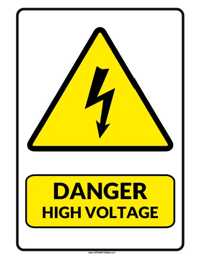 Danger High Voltage Sign - Free Printable - AllFreePrintable.com