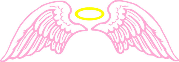 Angel wings and halo clipart