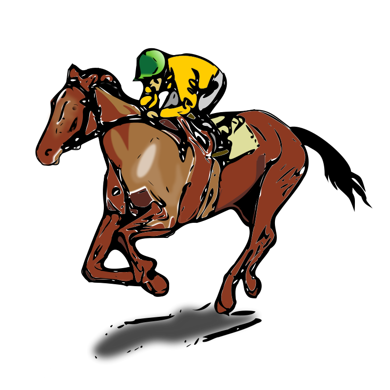 Printable Race Horse Clip Art
