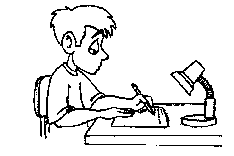 Writing Clip Art Black And White - Free Clipart Images