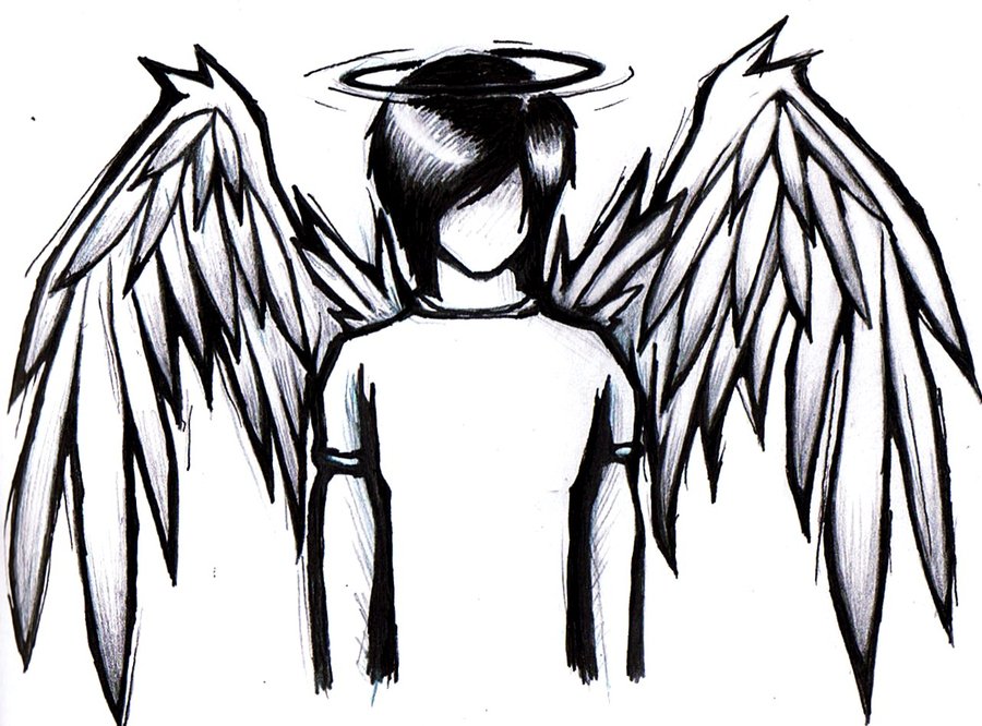 Boy Emo Angel Drawings - ClipArt Best