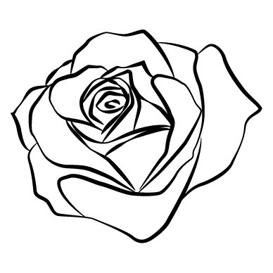 Rose Outline | Tattoos, Rose ...