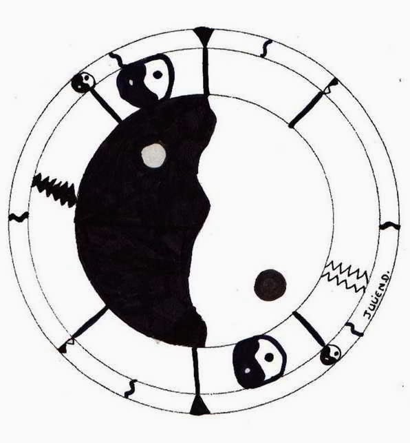 Black White Yinyang Mandala Coloring Pages For Beginner