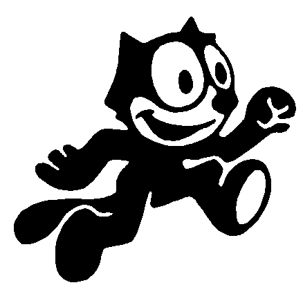 Felix Running Decal Felix The Cat Cartoon Decal Cartoon Sticker ...