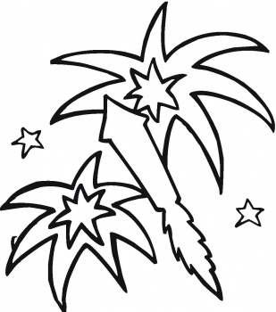 Rocket Shoots With Firworks coloring page | Super Coloring