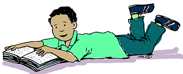 girl reading (in color) - Clip Art Gallery