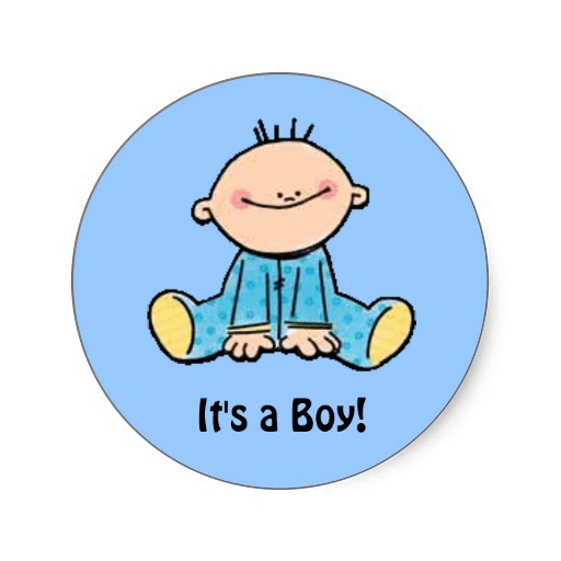 It's a Boy cartoon Sticker at Zazzle.