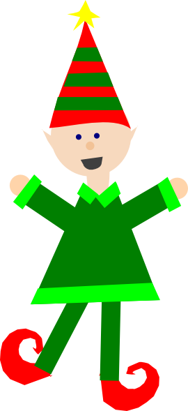 Christmas Elf clip art - vector clip art online, royalty free ...