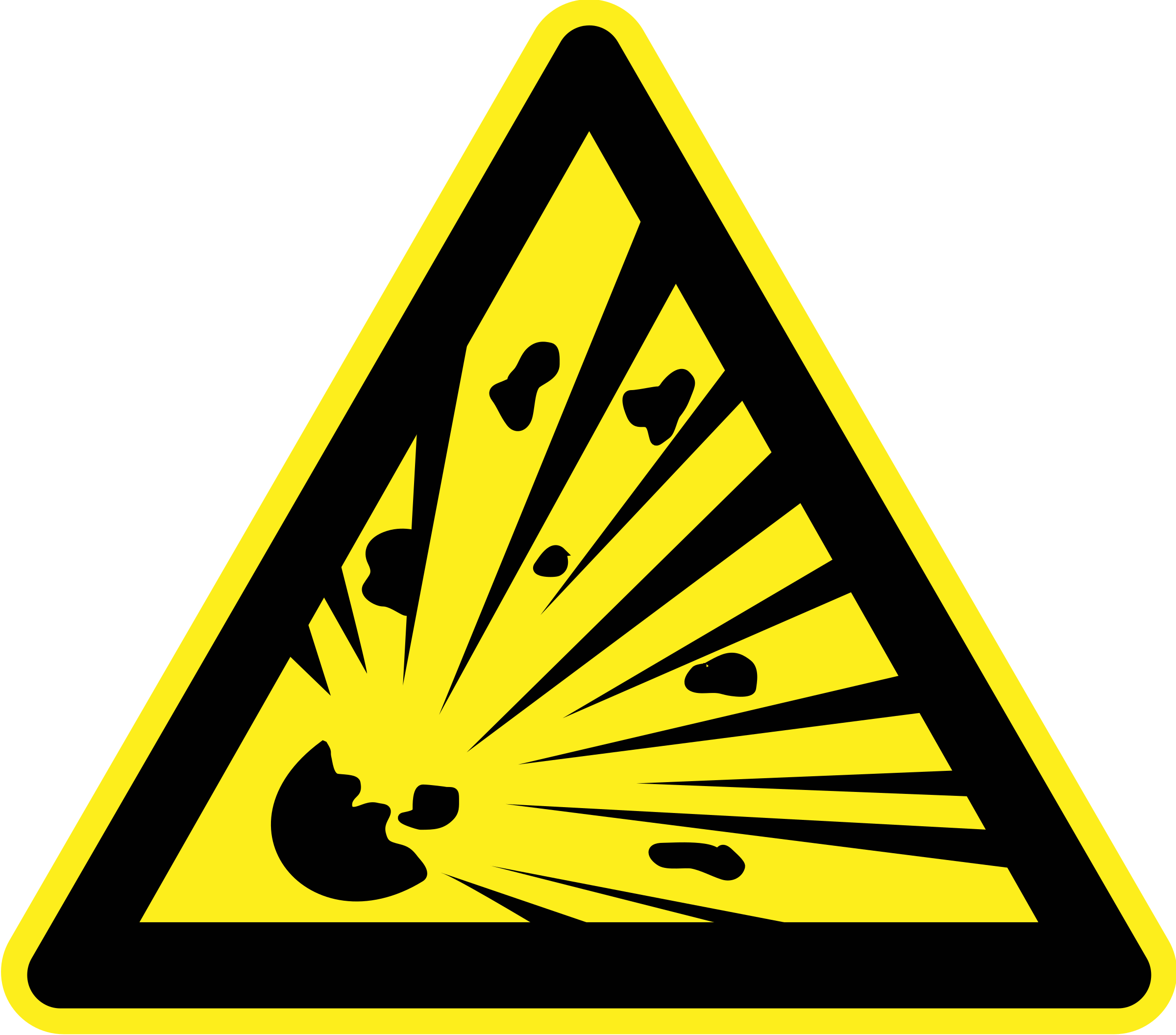 Clipart - Explosive Material Warning Sign