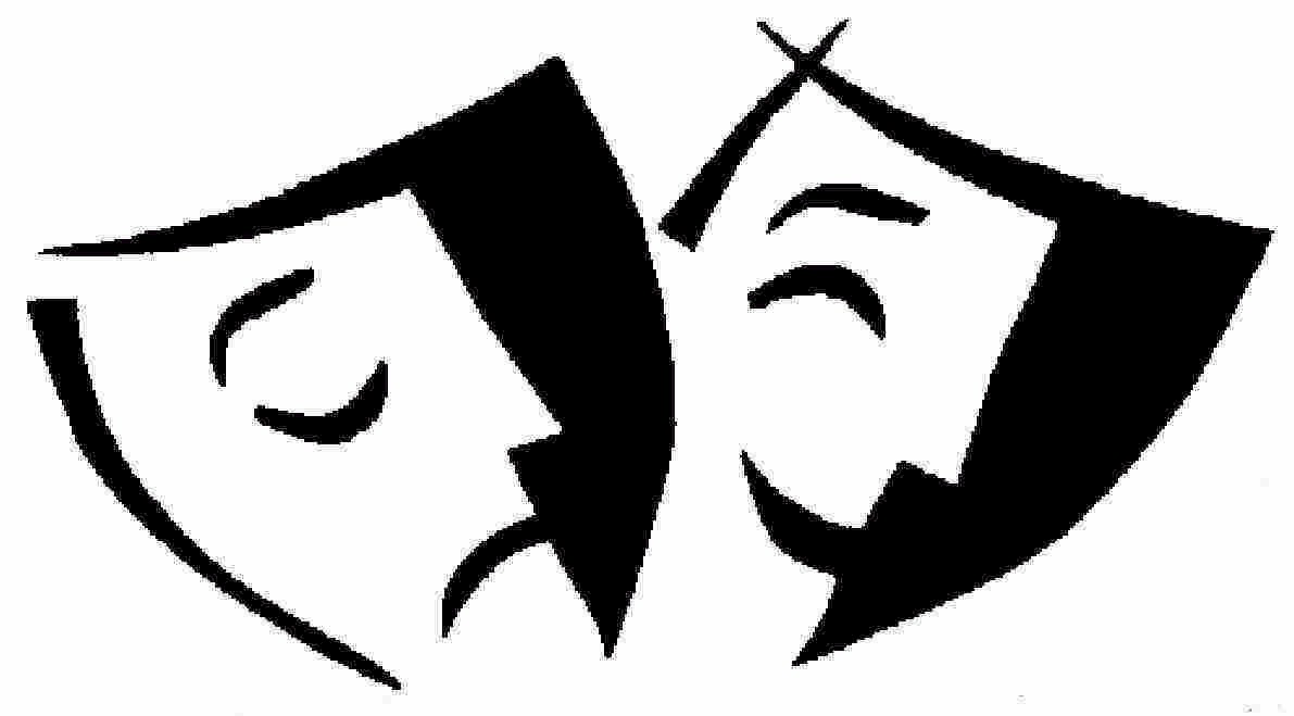 Dramatic masks clipart