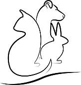 Dog And Cat Silhouettes Clipart