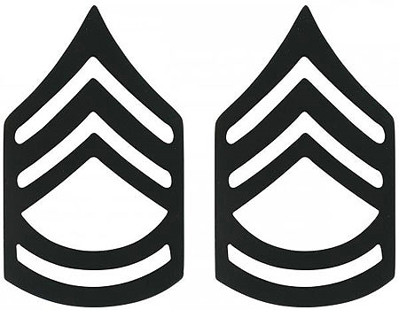 Subdued - Military Sergeant First Class Pin-On Insignia Pair SFC ...