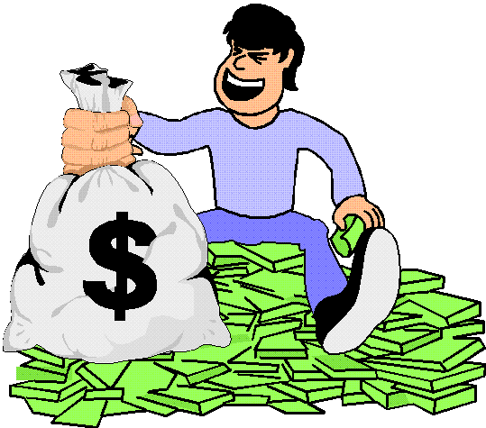 Clipart greedy man