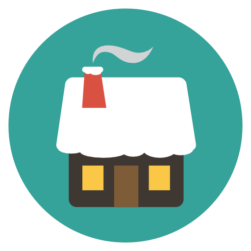 Home Icon | Flat Christmas Circle Iconset | fps