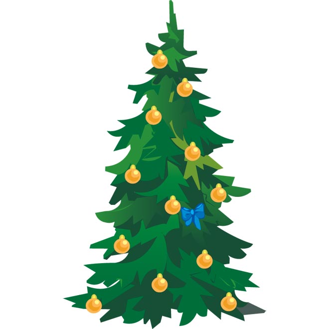 Clip art christmas tree vector