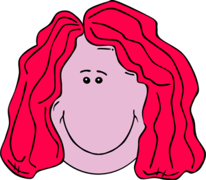 Girl Face Blonde Smile Smiling Cartoon - vector Clip Art