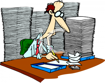 Funny Office Work Clipart