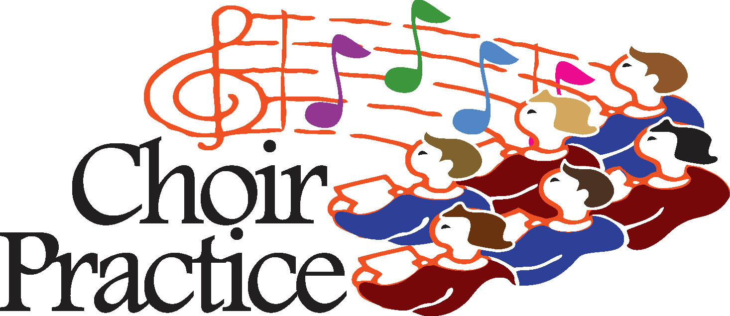 Christmas choir sing rehearsal clipart