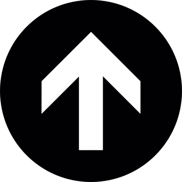 Arrow up in a black circle Icons | Free Download