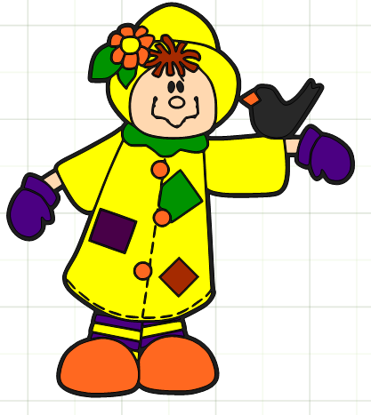 Cute Scarecrow Face Clipart
