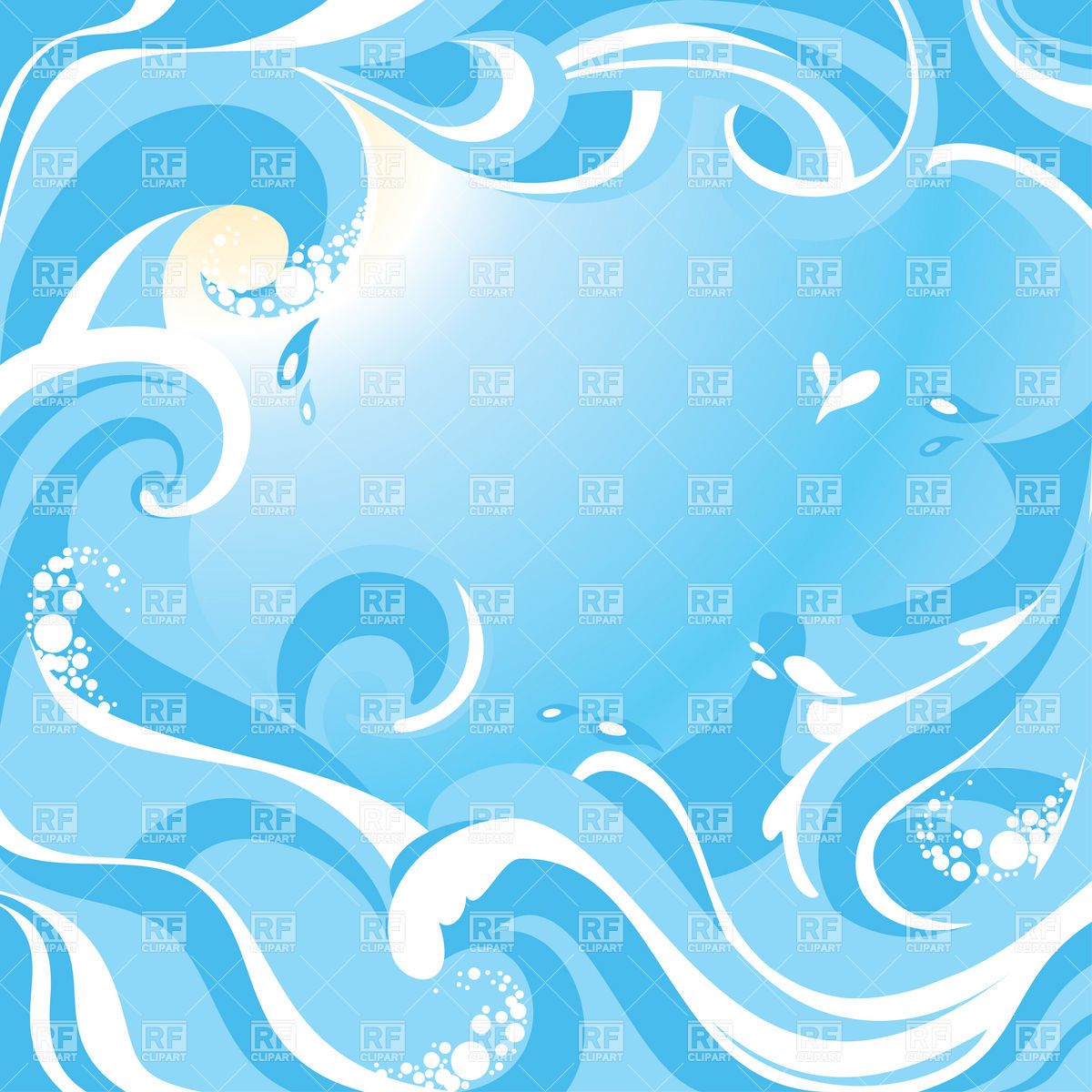 Free ocean water clipart background