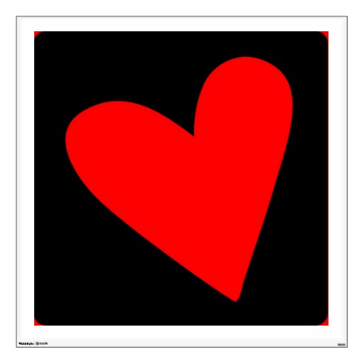 Red Heart Black Background