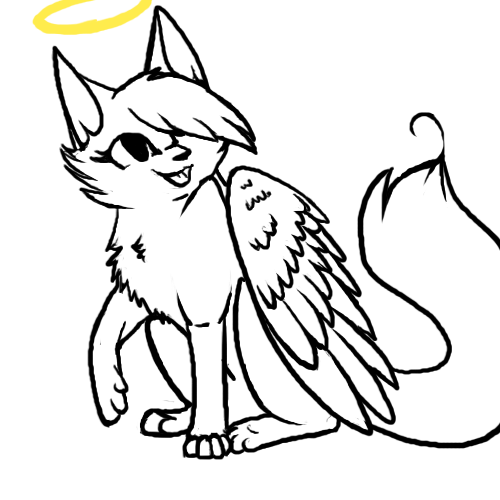Angel Line Art | Free Download Clip Art | Free Clip Art | on ...