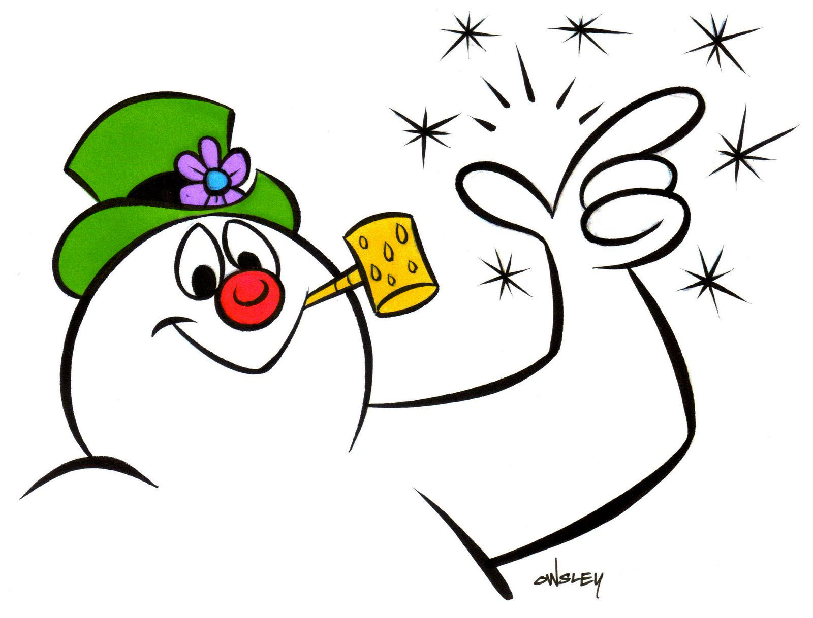 Free frosty snowman clipart