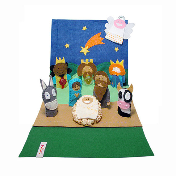 nativity finger puppets