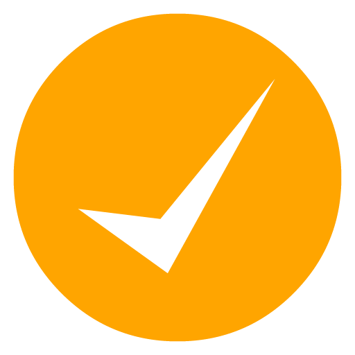 Orange check mark 11 icon - Free orange check mark icons