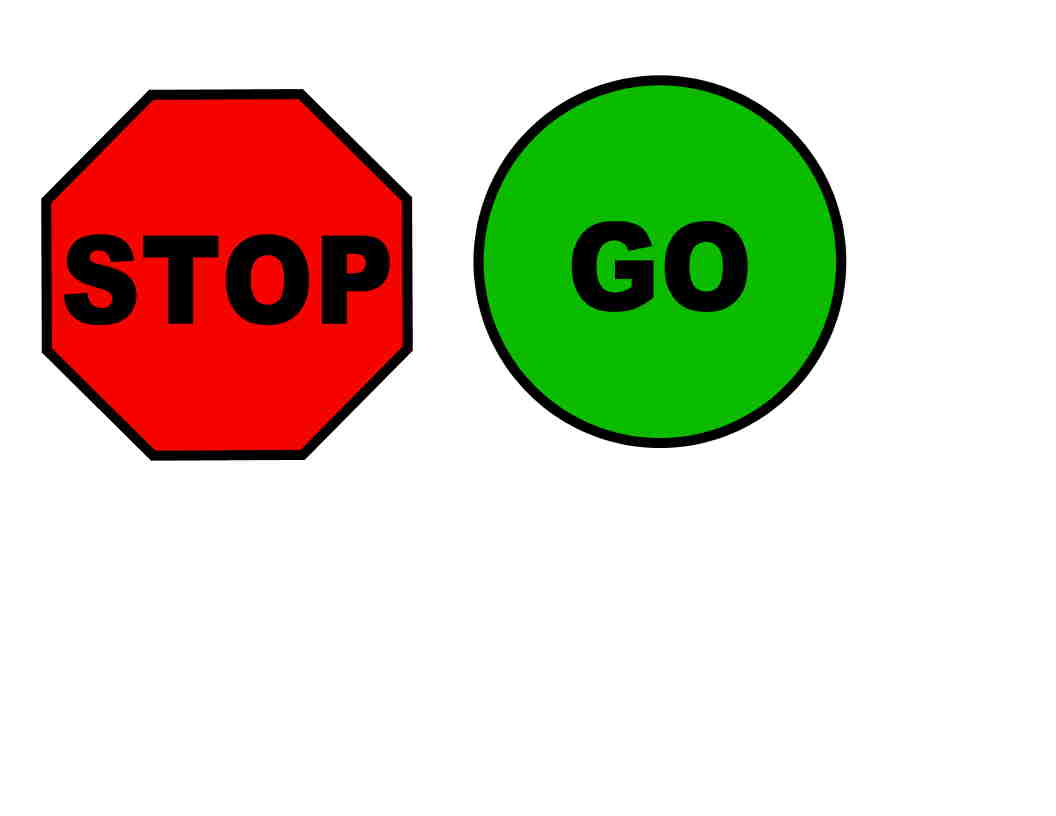 Stop And Go Signs Clipart