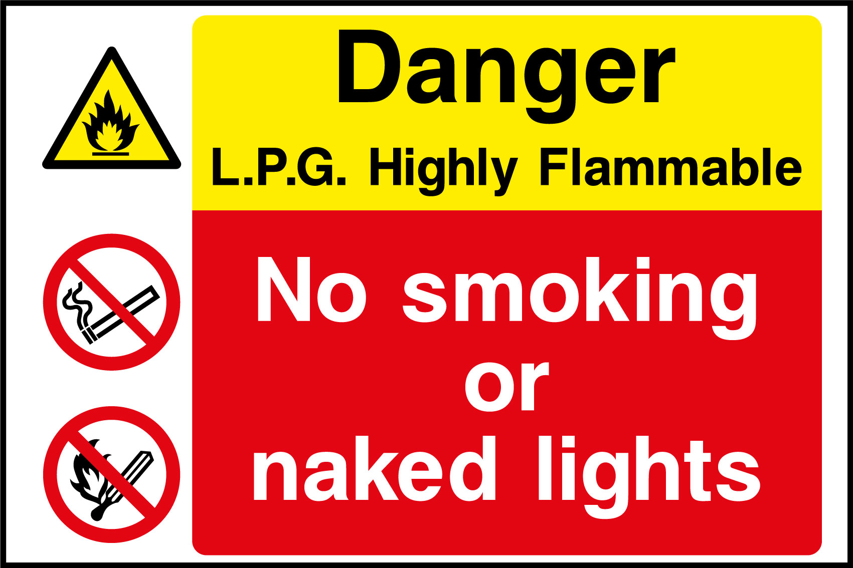 Highly Flammable No Smoking Sign | Health and Safety Signs