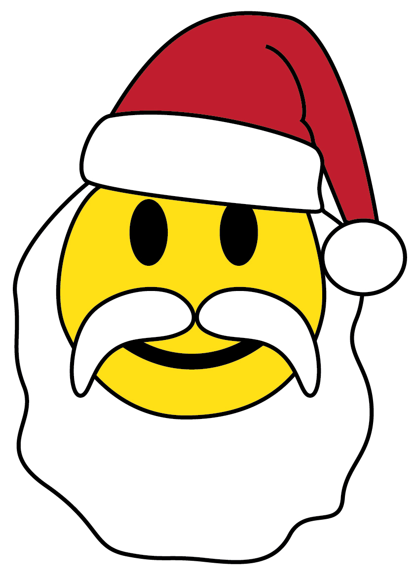 Santa Smiley Face Clipart
