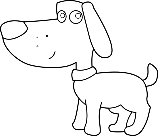 Free dog clipart black and white