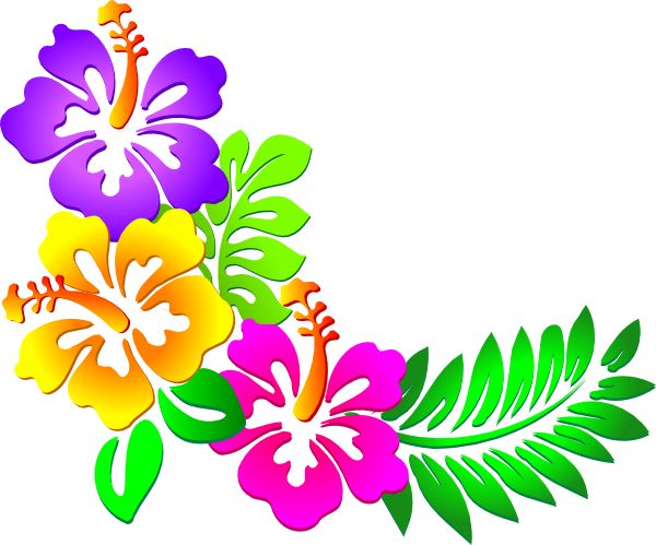 Hawaii flowers clip art