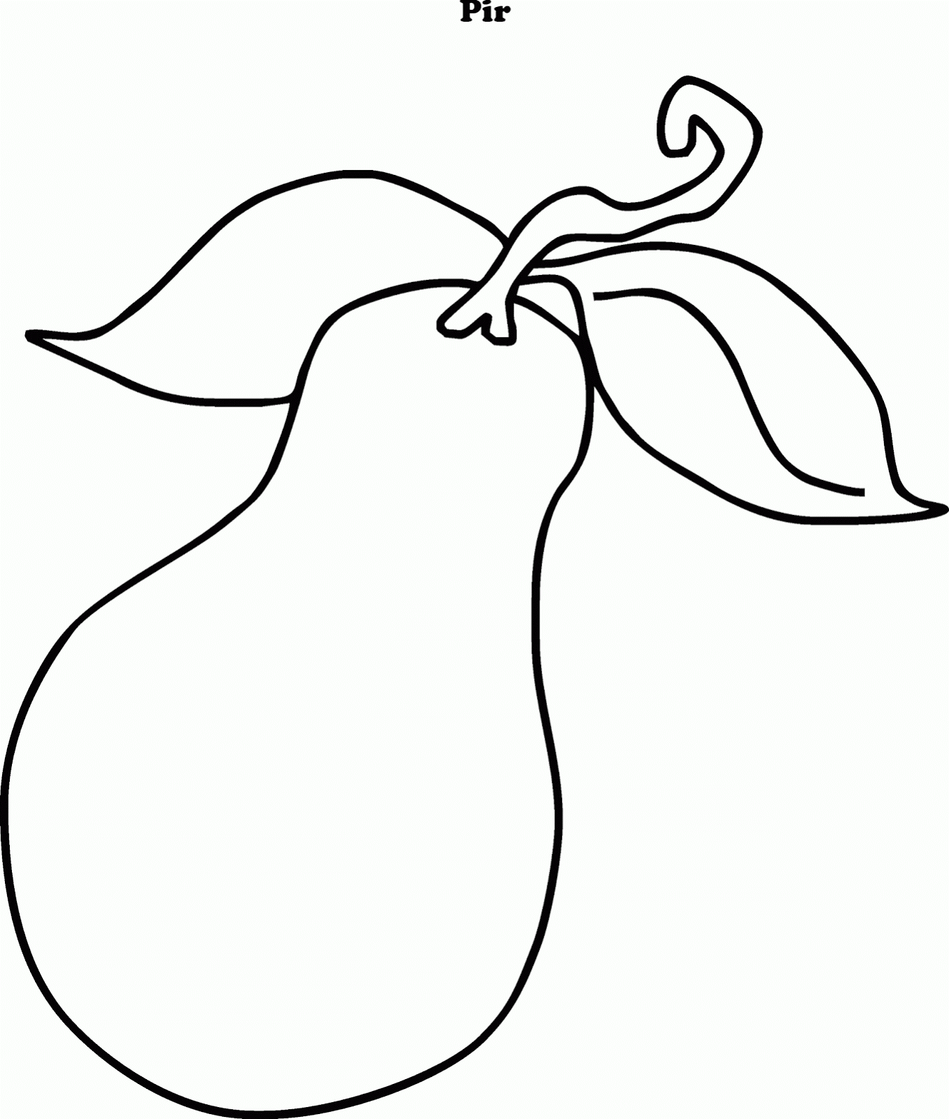 Mewarnai Gambar Buah Pir Versi Kartun & Nyata - Contoh Anak PAUD