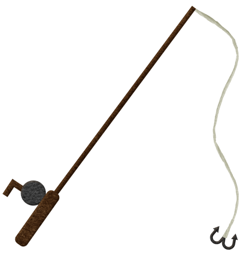 Fishing Pole Black And White Fishing Rod 1 Jpg