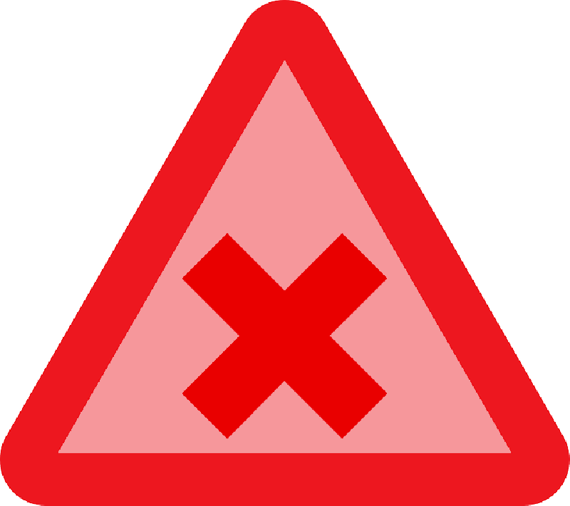 SIGN, CROSS, SIGNS, TRIANGLE, TRAFFIC, TRANSPORTATION - Public ...
