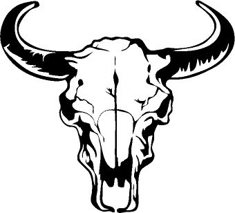 Longhorn skull clipart