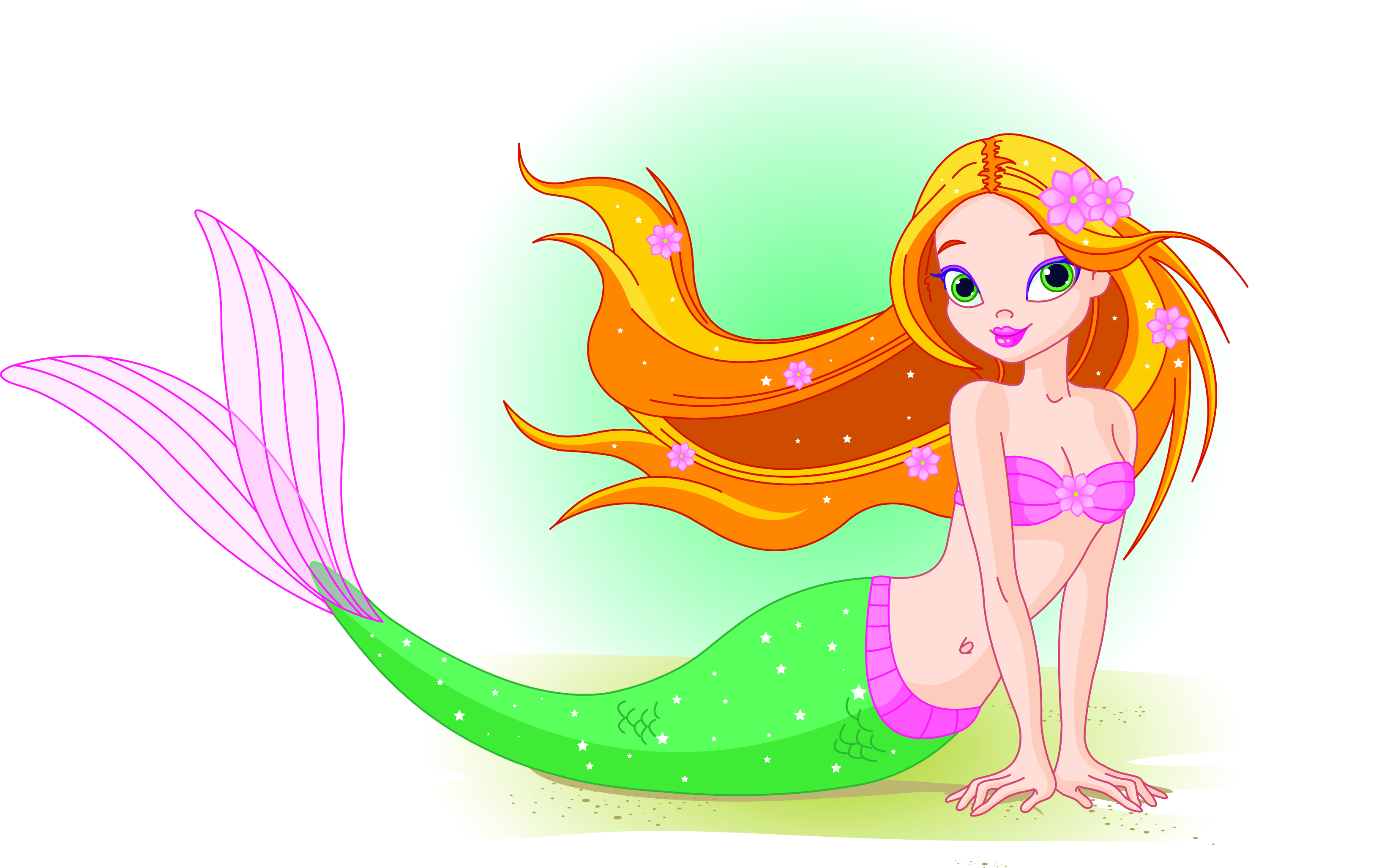 Cartoon mermaid 02 vector Free Vector / 4Vector