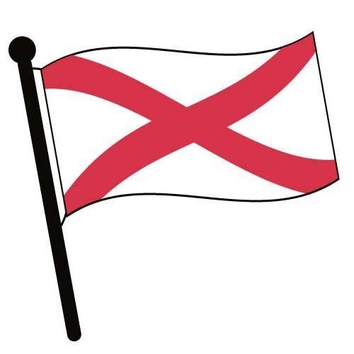 Waving State Flags Clip Art